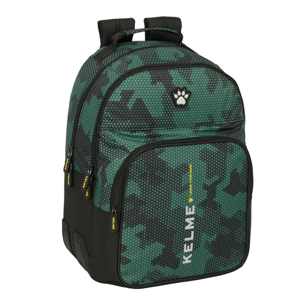 Mokyklinis krepšys Kelme Camo Juoda Žalia 32 x 42 x 15 cm