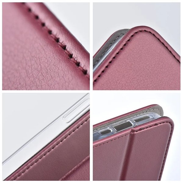 Case Smart Magnetic Samsung S731 S25 FE burgundy