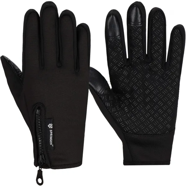 Winter Touchscreen Gloves for Phone Springos GL0004, Universal, Size XL, Black