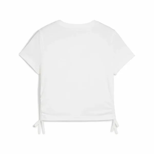 Vaikiška Marškinėliai su trumpomis rankovėmis Puma Essentials Metallic Knotted Balta