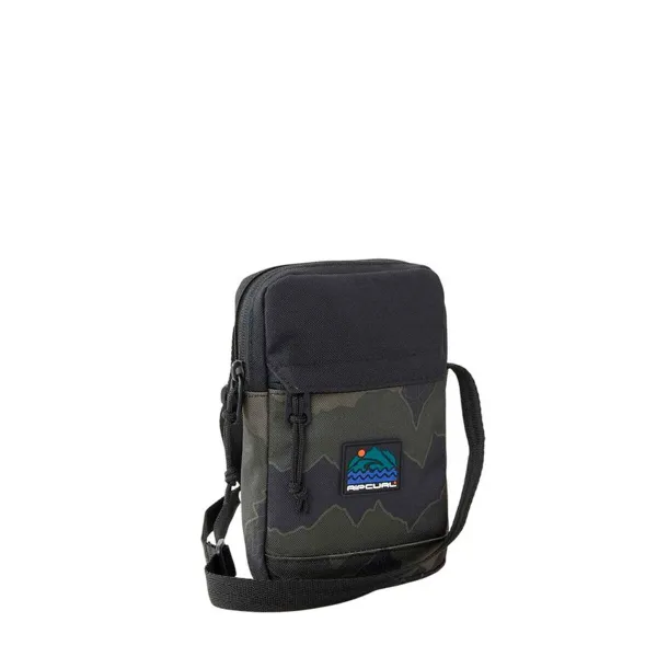 Plecu Soma Rip Curl Slim Pouch Search Camo Melns
