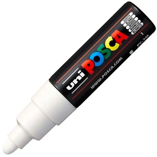 Marker Uni-Ball PC-7M Blanco White