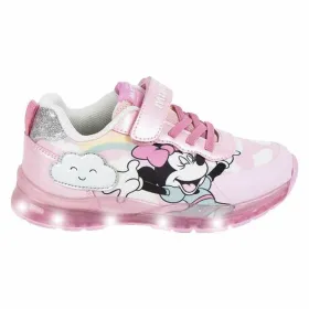 Sporta apavi ar LED Minnie Mouse Rozā