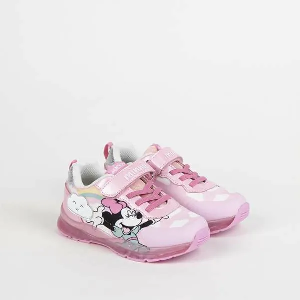 Sporta apavi ar LED Minnie Mouse Rozā