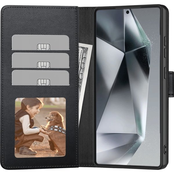 Case Tech-Protect Wallet Samsung S731 S25 FE black