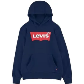 Uniseksinis džemperis su gobtuvu S KNIT TOP Levi's LVB-BATWING SCREENPRINT HOODIE Tamsiai mėlyna