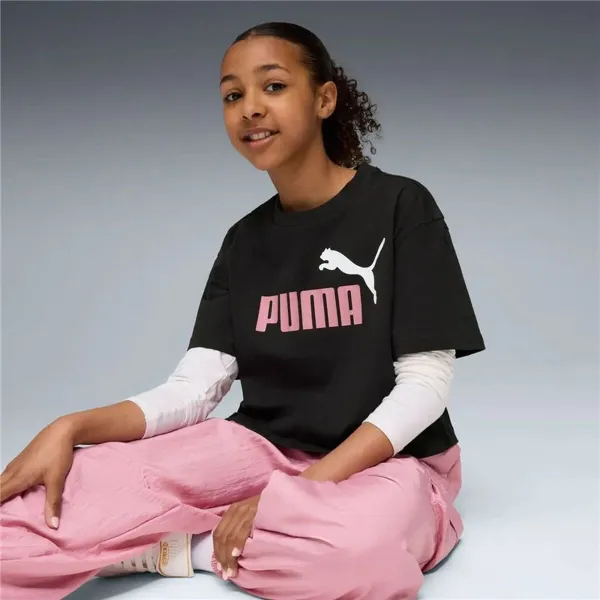 Vaikiška Marškinėliai su trumpomis rankovėmis Puma Essentials 2 Color No. 1 Juoda