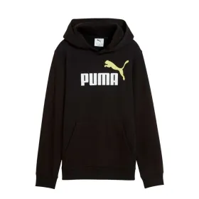 Uniseksinis džemperis su gobtuvu Puma Essentials 2 Color No.1 Log Juoda