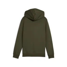 Uniseksinis džemperis su gobtuvu Puma Essentials 2 Color No.1 Tamsiai žalia Alyvuogių aliejus