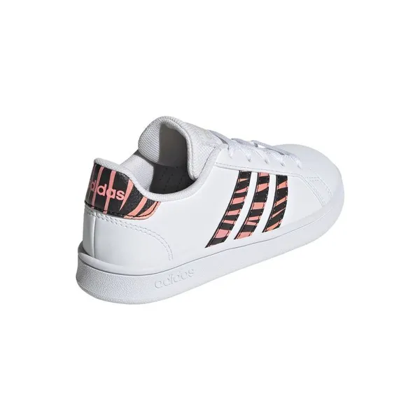 Lasten urheilukengät Adidas Grand Court Print Valkoinen