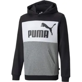 Bērnu Sporta Krekls ar Kapuci Puma Essential Colorblock Boys Black Melns