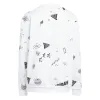 Tyttöjen huputon pusero Adidas Jg Bluv Q3Sweat Valkoinen