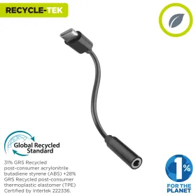 USB-C – Jack 3.5 mm adapteris Muvit for Change JDS-C35 Juoda