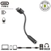 USB-C – Jack 3.5 mm adapteris Muvit for Change JDS-C35 Juoda