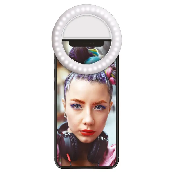 Rechargeable Selfie Ring Light Muvit MWCHL0007 White