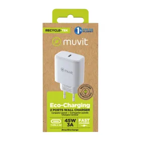 Sieninis įkroviklis Muvit SN-TC650AD1E45A Balta 45 W