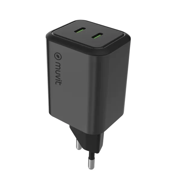 Wall Charger Muvit WCEU66-45-C2 Silver 45 W