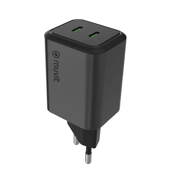 Wall Charger Muvit WCEU66-45-C2 Silver 45 W