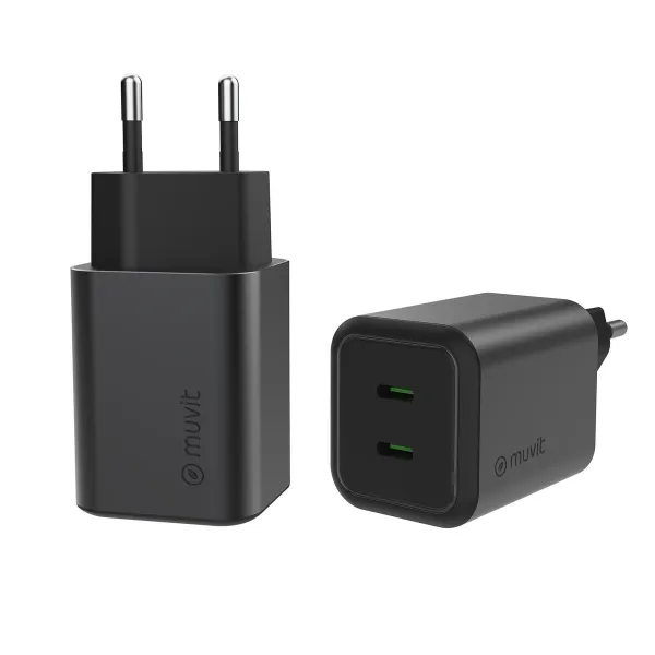 Wall Charger Muvit WCEU66-45-C2 Silver 45 W