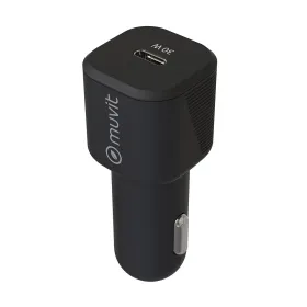 Automobilinis USB įkroviklis Muvit Juoda 30 W