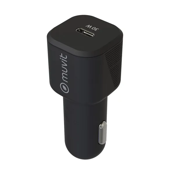 Automobilinis USB įkroviklis Muvit Juoda 30 W