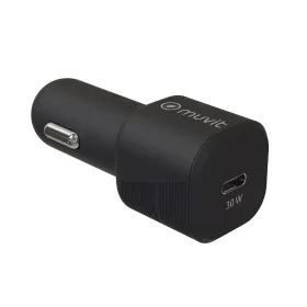 Automobilinis USB įkroviklis Muvit Juoda 30 W
