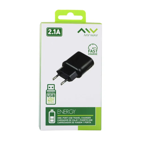 Sieninis įkroviklis Myway Juoda 10 W