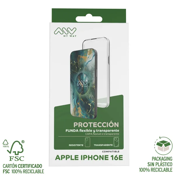 Pārvietojams Pārsegs Myway IPhone 16e Caurspīdīgs