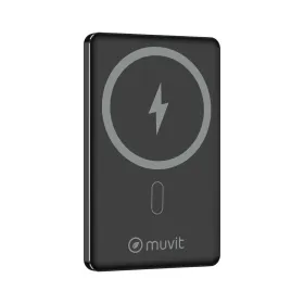 Powerbank Muvit for Change Juoda Aliuminis 5000 mAh