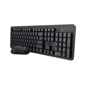 Klaviatūra ir pelė Trust 25020 ODYII Juoda Ispaniška Qwerty