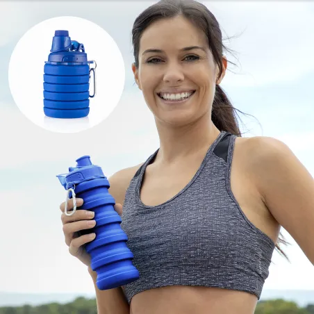 Kokoontaitettava silikonipullo Bentle InnovaGoods polypropeeni Muovinen 500 ml (Kunnostetut Tuotteet B)