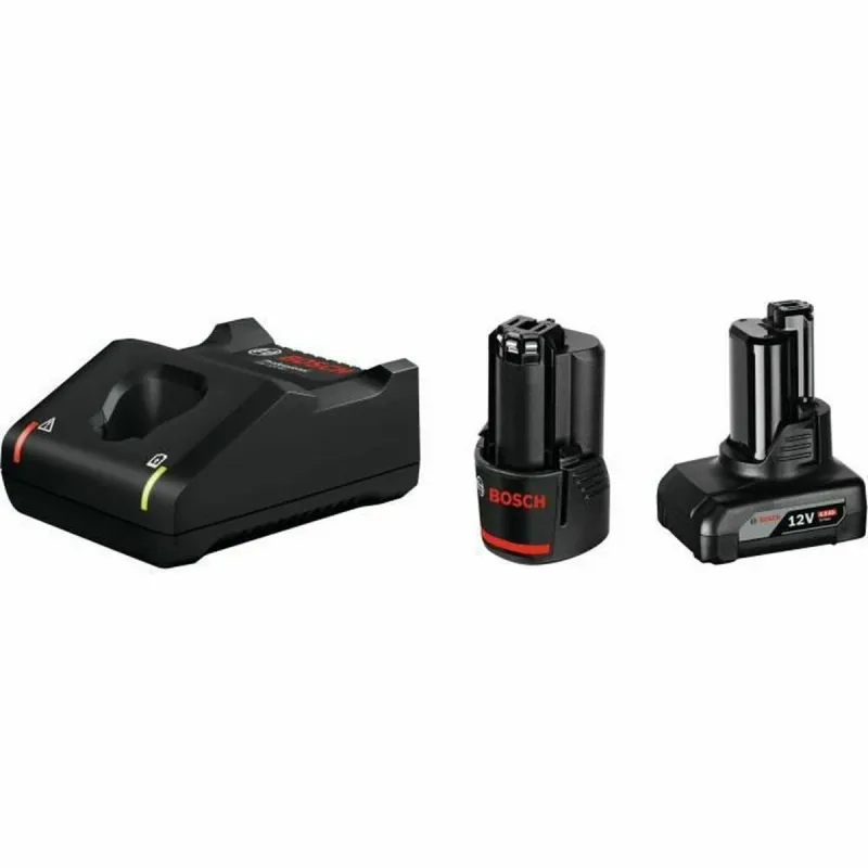Įkroviklio ir akumuliatoriaus rinkinys. BOSCH Starterset Batteries 1x2.0Ah 1x4.0Ah 4 Ah 12 V 1 Dalys