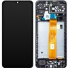 LCD screen Samsung A047 A04s with touch screen and frame original Black (service pack)