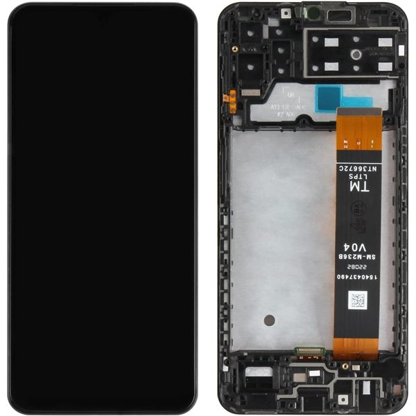LCD screen Samsung A137 A13 2022 with touch screen with frame black ORG