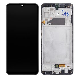 LCD screen Samsung A325 A32 4G with touch screen and frame original Awesome Black (service pack)