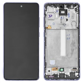 LCD screen Samsung A525 A52 4G/A526 A52 5G with touch screen and frame original Awesome Black (service pack)