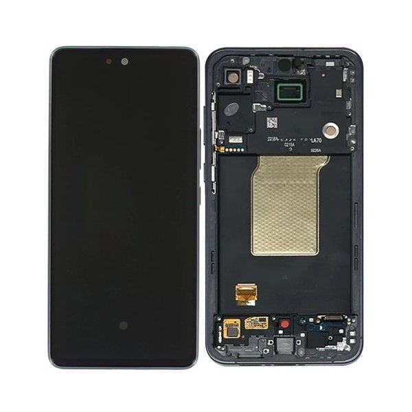 LCD screen Samsung A556 A55 5G with touch screen and frame original Awesome Navy (service pack)