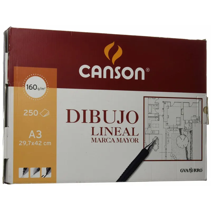 Piirustuspaperi Canson Basik Valkoinen A3 250 Levyt