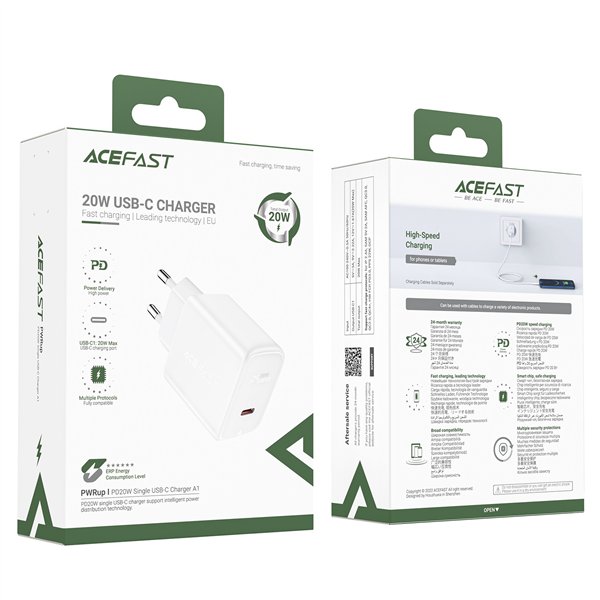 Charger Acefast A1 PD20W USB-C black