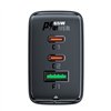 Charger Acefast A41 65W GaN 2xUSB-C/USB-A black