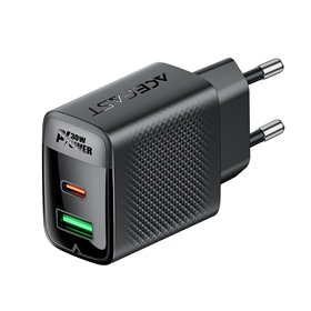 Charger Acefast A98 30W GaN USB-C/USB-A black