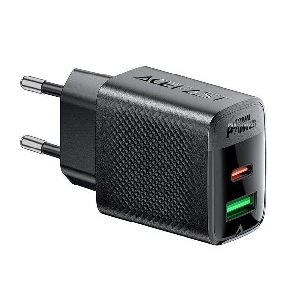 Charger Acefast A98 30W GaN USB-C/USB-A black