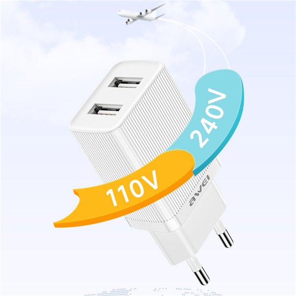 Charger Awei C15-EU 10W 2xUSB-A white