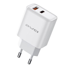 Charger Awei PD81-EU 22.5W USB-A/USB-C white