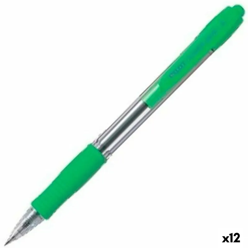 Kynä Pilot Supergrip Vaaleanvihreä 0,4 mm (12 osaa)