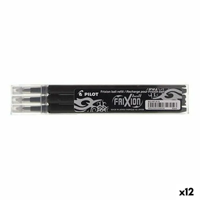 Varaosasetti Pilot Frixion 0,7 Kynä 3 Kappaletta Musta (12 osaa)