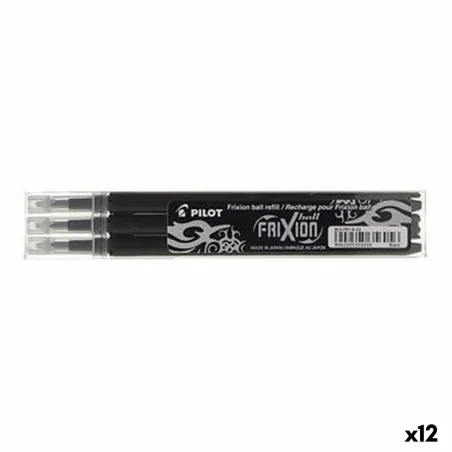 Varaosasetti Pilot Frixion 0,7 Kynä 3 Kappaletta Musta (12 osaa)
