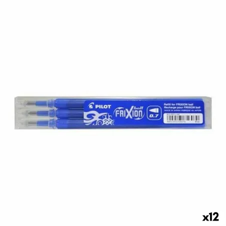 Uzpildes komplekts Pilot Frixion 0,7 Pildspalva 3 Daudzums Zils (12 gb.)