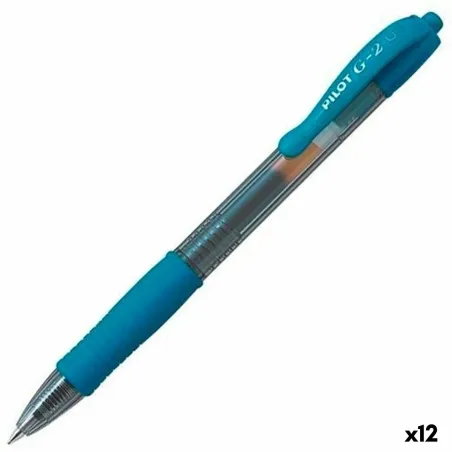 Gelio rašiklis Pilot G-2 Mėlyna Turkis 0,4 mm (12 vnt.)