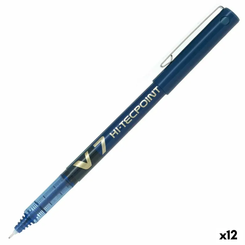 Täytekynä Pilot V-7 Hi-Tecpoint Sininen 0,5 mm (12 osaa)